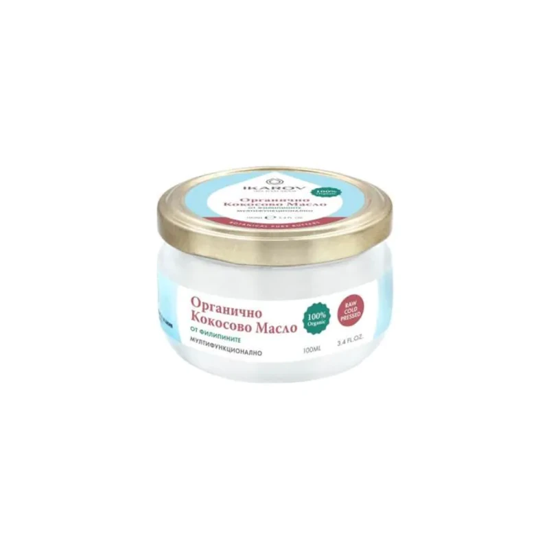Масло кокосово био 100мл икаров