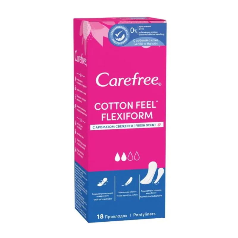 Carefree ежедневни превръзки Flexiform Fresh 18 бр.