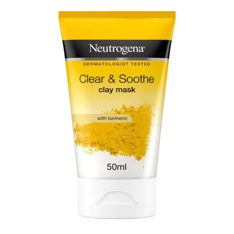 Neutrogena Clear&amp;Soothe почистваща и успокояваща маска с глина и куркума 50 мл