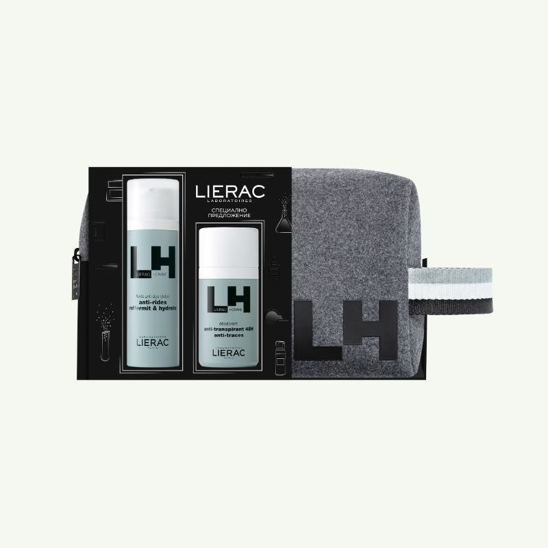 Lierac Homme Крем против бръчки за мъже 50мл. + Дезодорант рол он за мъже 50мл.
