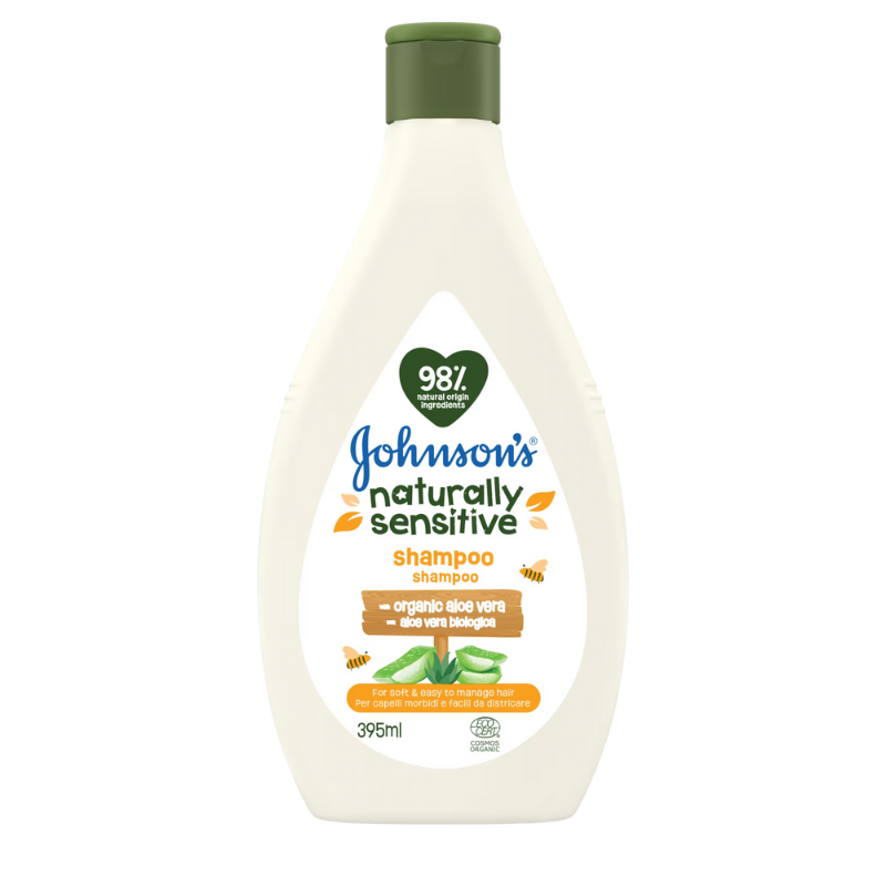 Johnson&#039;s Naturally Sensitive Шампоан за коса и тяло 395мл