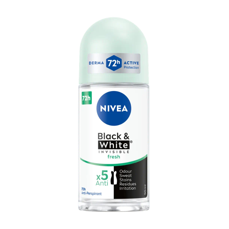 Nivea дезодорант рол-он дамски blacк&amp;white fresh 50мл