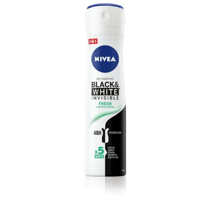 Nivea дезодорант спрей против изпотяване за жени blacк&amp;white fresh 150мл
