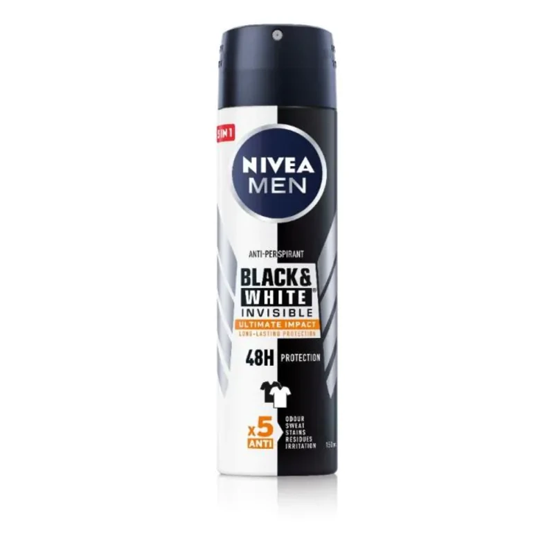 Nivea men дезодорант спрей мъжки blacк&amp;white ultimate 150мл