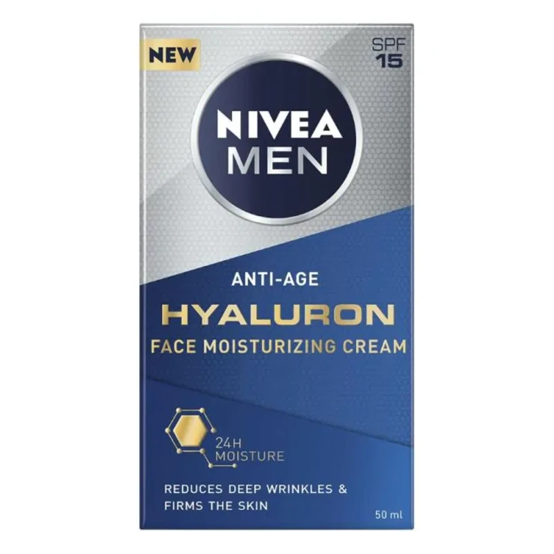 Nivea men active age hyaluron крем за лице срещу бръчки 50мл