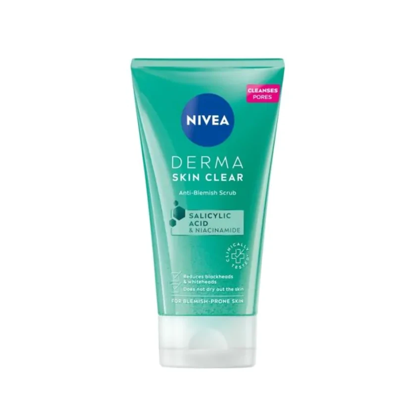 Nivea derma skin clear скраб 150мл