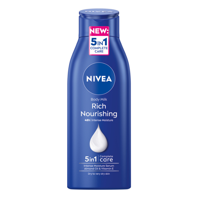Nivea rich nourishing подхранващо мляко за тяло за суха и много суха кожа 400мл
