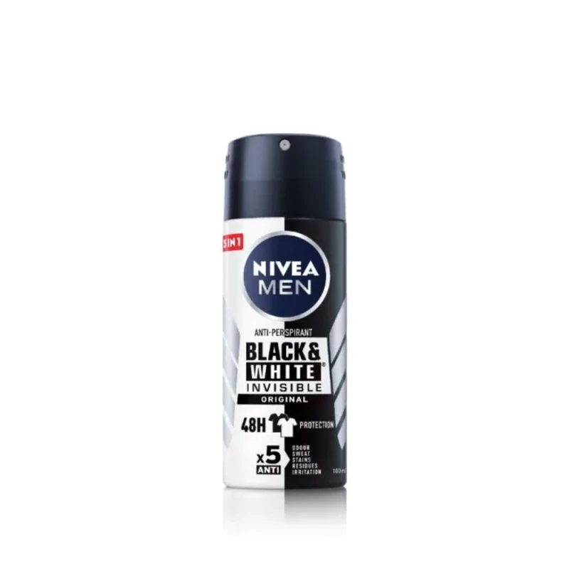 Nivea Men Black &amp; White Invisible Original Дезодорант спрей против изпотяване за мъже 100 мл