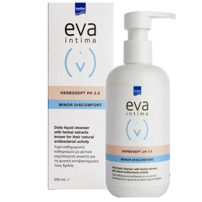 Eva Intima Wash Herbosept pH 3.5 интимен гел при лек дискомфорт 250 мл