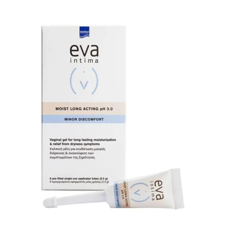 Eva Intima Вагинален гел Moist Long Acting pH 3.0, 9 туби x 2.5 г