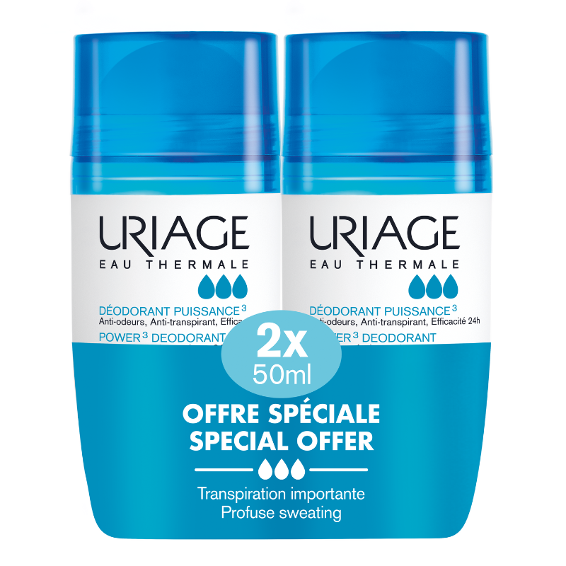 Uriage Eau Thermale Дезодорант roll-on Uriage Power 3 2х50мл промо пакет