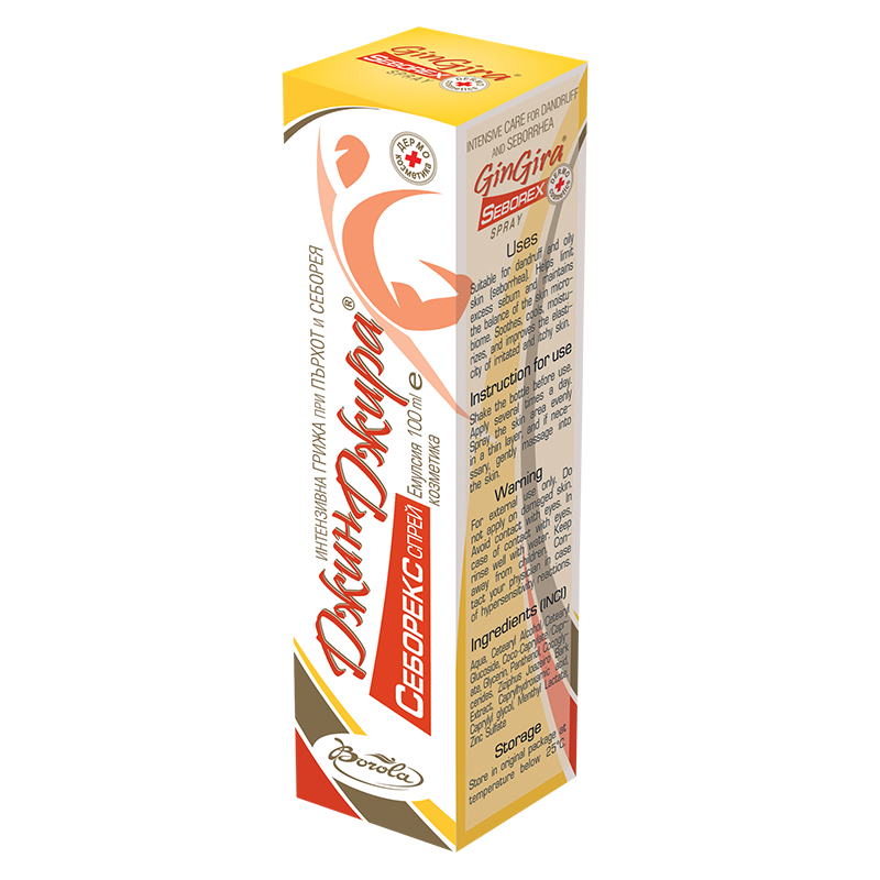 ДжинДжира себорекс спрей при пърхот и себорея 100мл