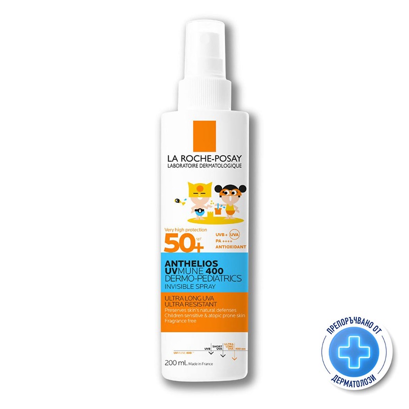 La Roche-Posay Anthelios Uvmune 400 Dermo-Pediatrics Слънцезащитен спрей за деца SPF 50+ 200мл 88605
