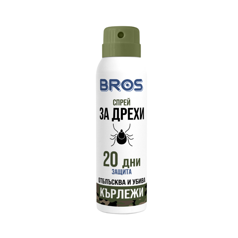 Bros Спрей против кърлежи за дрехи x90 мл