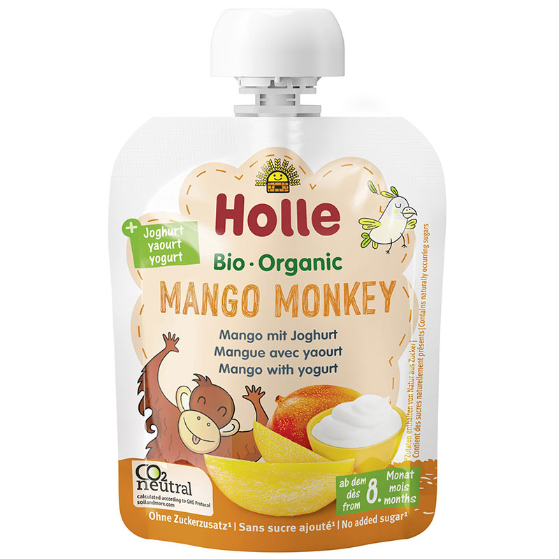 Holle Био пюре пауч йогурт с манго 8+ месеца 85г