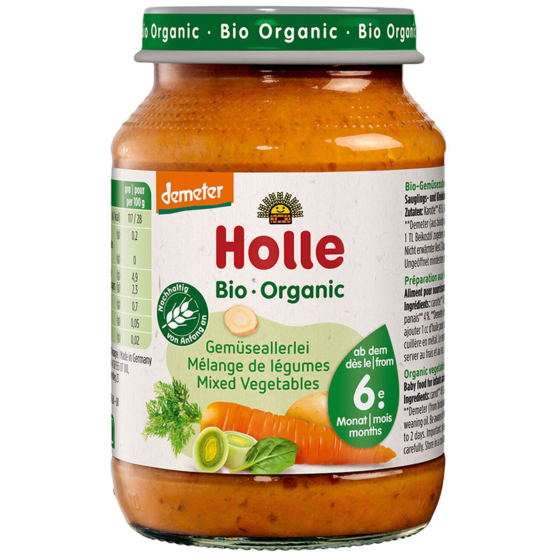 Holle Био пюре микс от зеленчуци 6+ месеца 190г