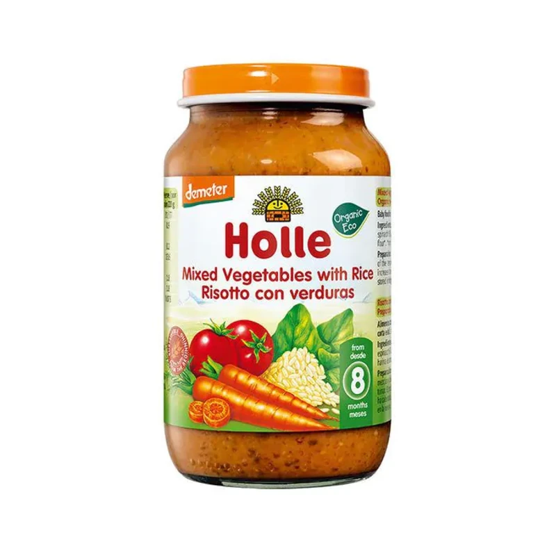 Holle Био пюре ризото със зеленчуци 8+ месеца 220г
