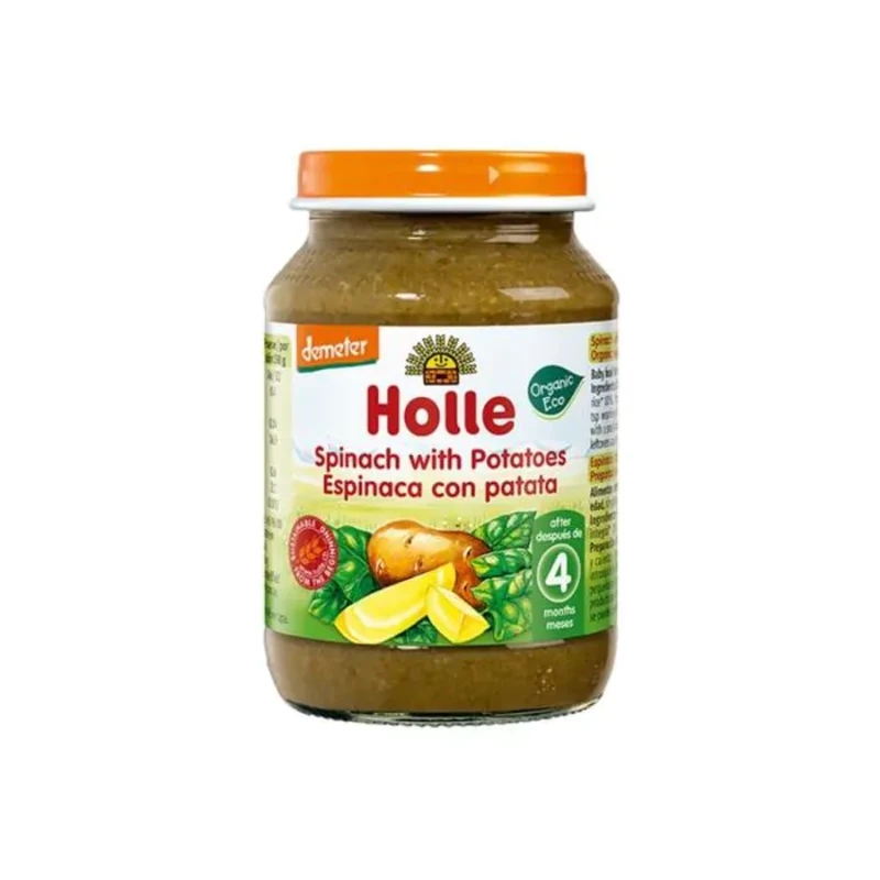 Holle Био пюре със спанак и картоф 5+ месеца 190г