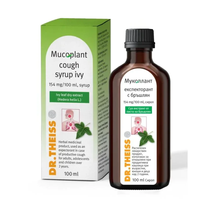 Мукоплант с бръшлян сироп при кашлица 100мл Dr. Theiss