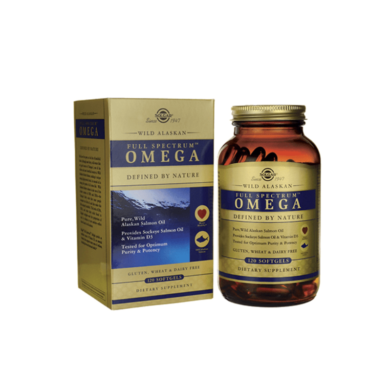 Solgar Пълен спектър омега от дива сьомга 120 капсули
