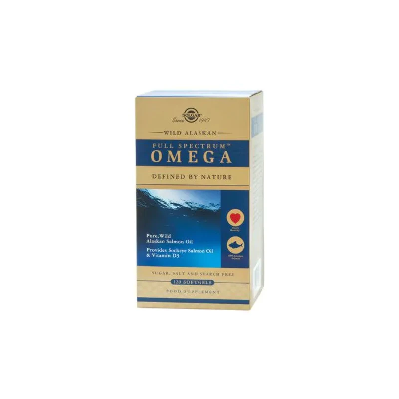 Solgar Пълен спектър омега от дива сьомга 120 капсули