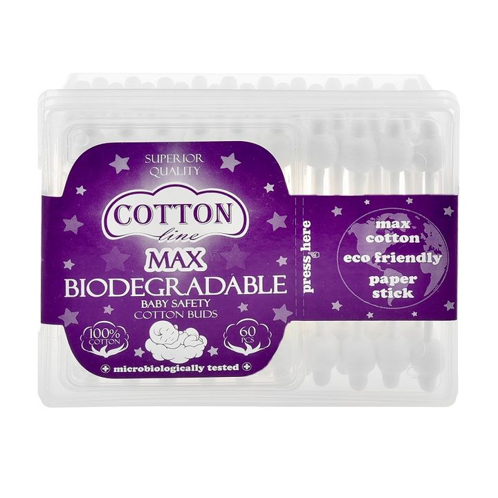 КЛЕЧКИ ЗА УШИ BAMBOO Х200 COTTON LINE ПРОЗРАЧА К-Я