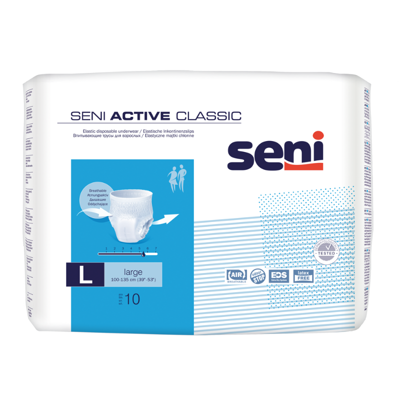 Seni Active classic L Абсорбиращо бельо за еднократна употреба 10 броя