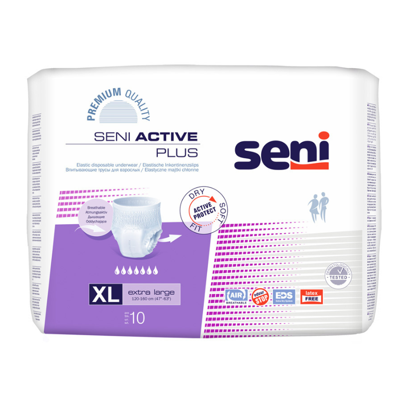 Seni Active plus XL Абсорбиращо бельо за еднократна употреба 10 броя