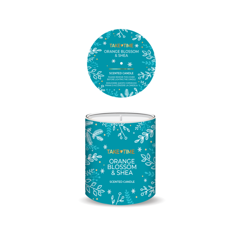 TAKE TIME Зимна ароматизирана свещ с портокал и карите 200г
