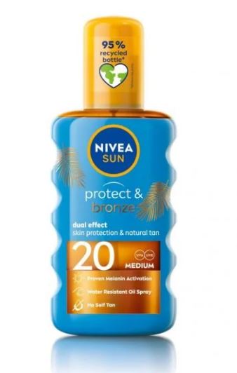 Nivea sun protect&amp;bronze олио spf20 200мл/86037