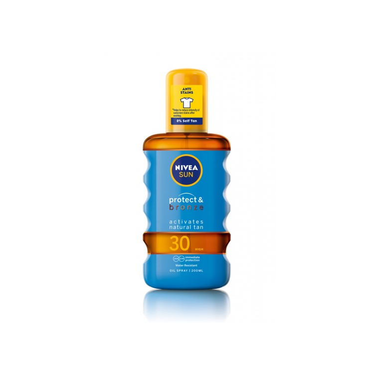 Nivea sun protect&amp;bronze олио spf30 200мл/86038