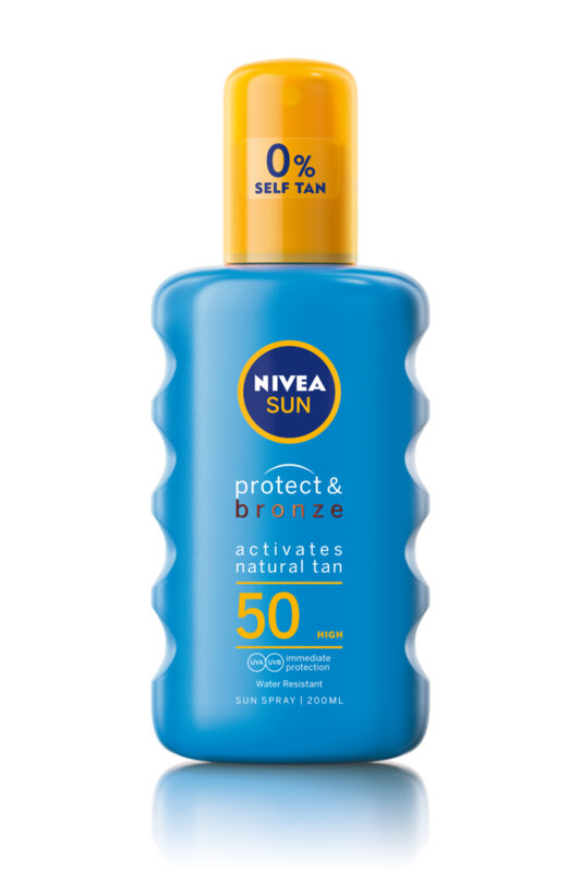 Nivea sun protect&amp;bronze спрей spf50+ 200мл
