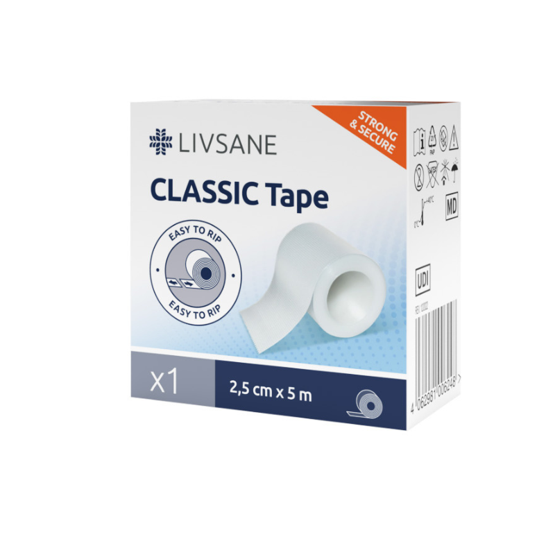 LIVSANE Classic Прикрепваща ролка 2,5см/5м