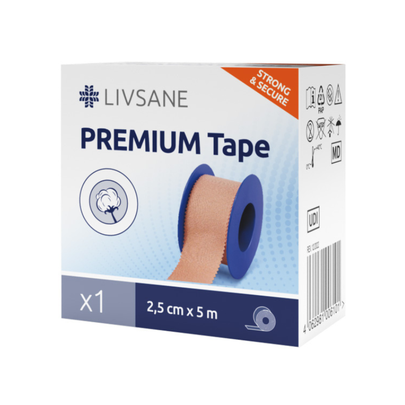 LIVSANE Premium Прикрепваща ролка 2,5см/5м