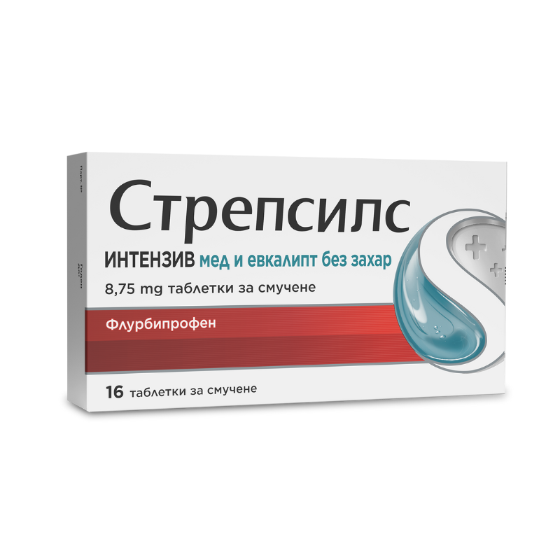 Стрепсилс Интензив Мед и Евкалипт без захар 16 таблетки