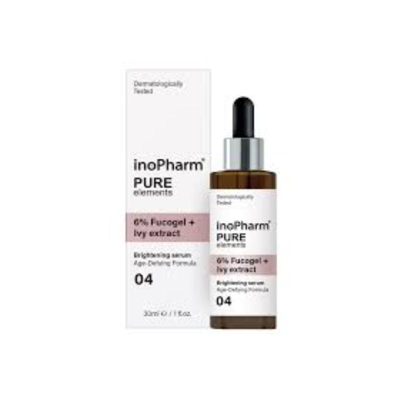 InoPharm Pure elements Серум за лице с 6% Фукогел и Екстракт от бръшлян 30мл