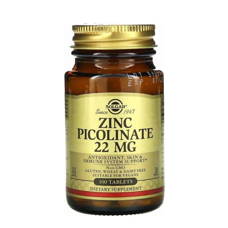 Solgar Цинк Пиколинат 22мг 100 таблетки