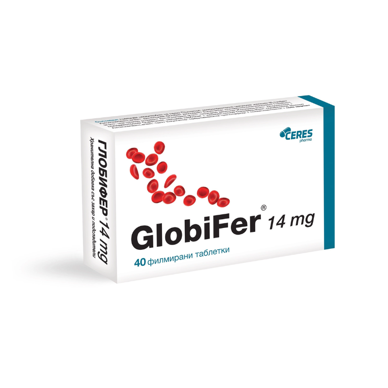 GlobiFer 14мг Желязо за възрастни 40 таблетки