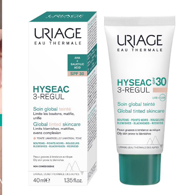 Uriage hyseac 3-regul spf 30 цялостна тонирана грижа срещу несъвършенства 40мл