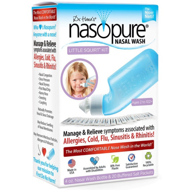 Назопюр комплект за деца 118мл + 20 сашета за носни промивки