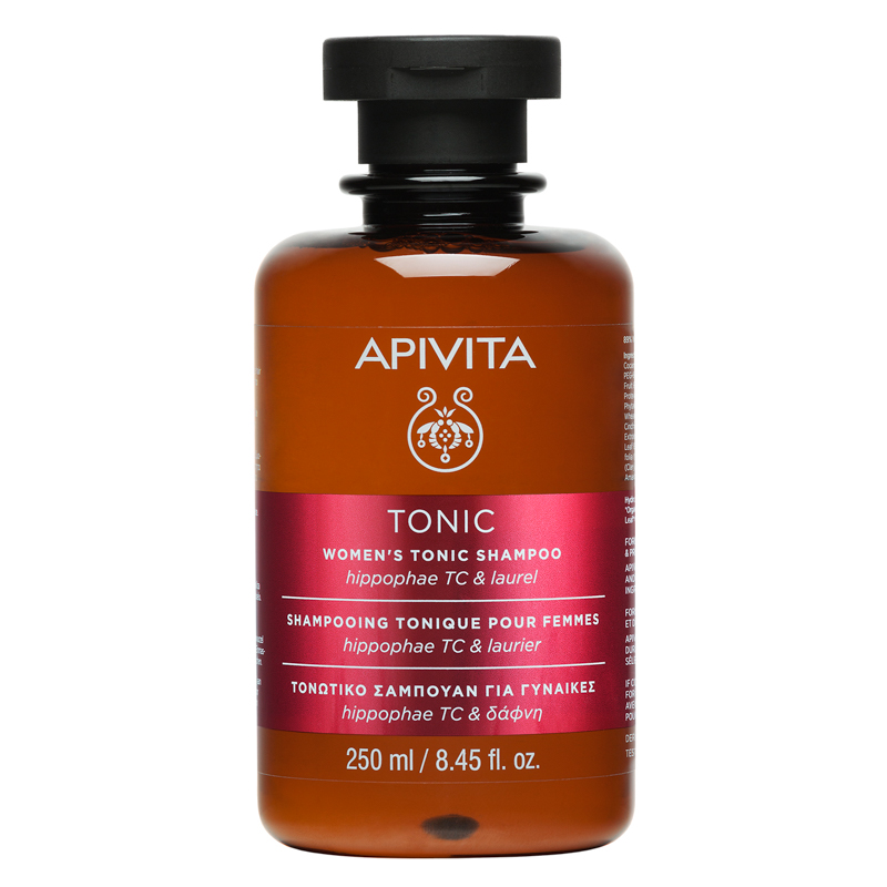 Apivita тоник-шампоан за жени с hippophae tc и лаврово дърво за тънка коса 250ml