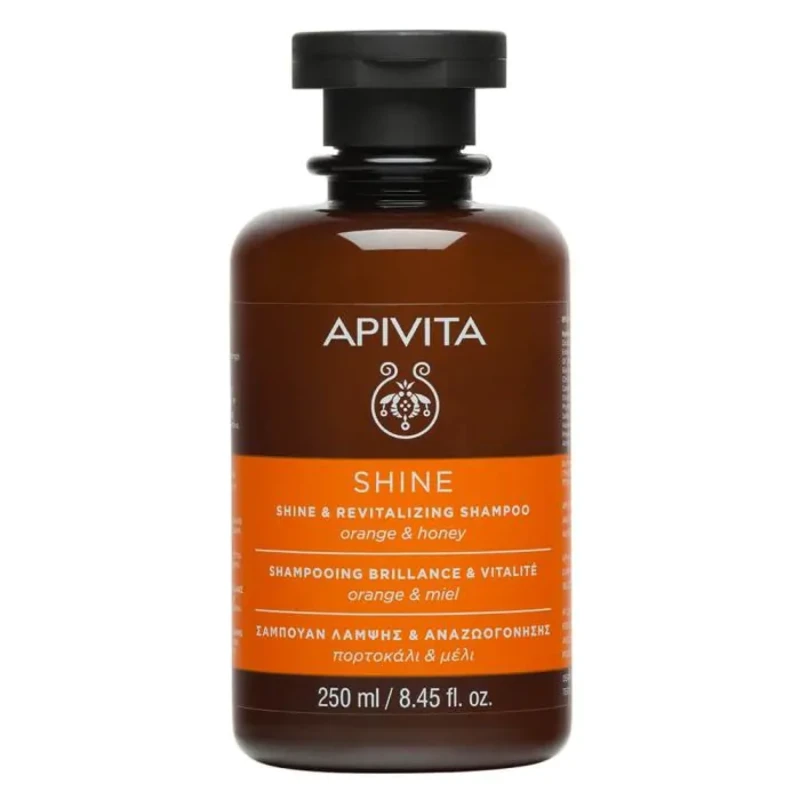 Apivita shine &amp; revitalizing ревитализиращ шампоан с портокал и мед 250ml