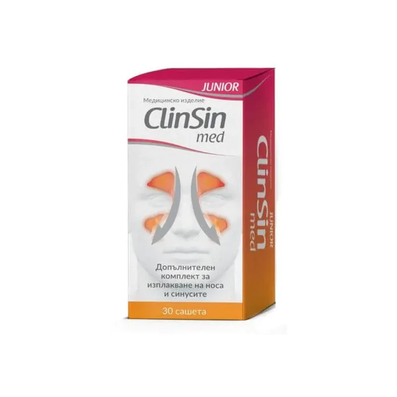 Клинсин мед джуниър саше за носни промивки х30