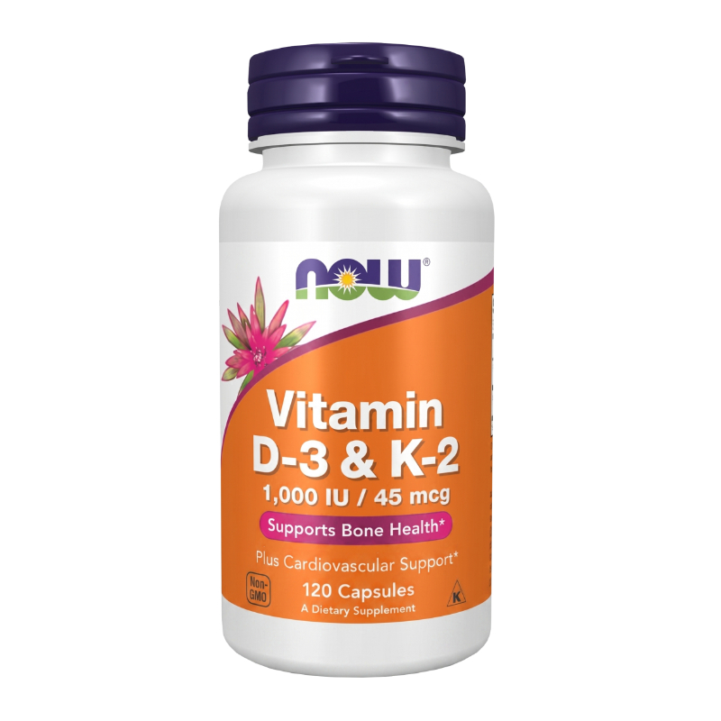 Now foods Витамин D3 и K2 1000IU/45мкг 120 капсули