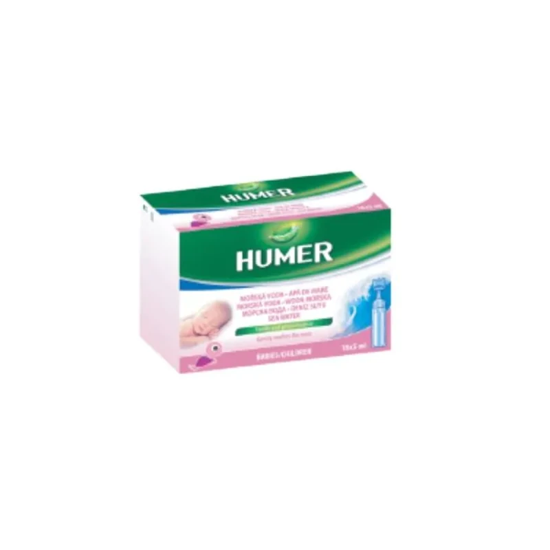 Хюмер за бебета морска вода дози за овлажняване и почистване на носната кухина 5мл х18