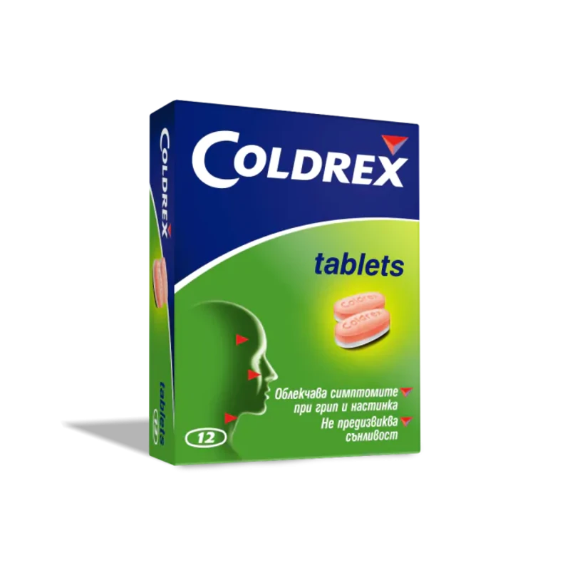 Колдрекс таблетки при настинка и грип х12