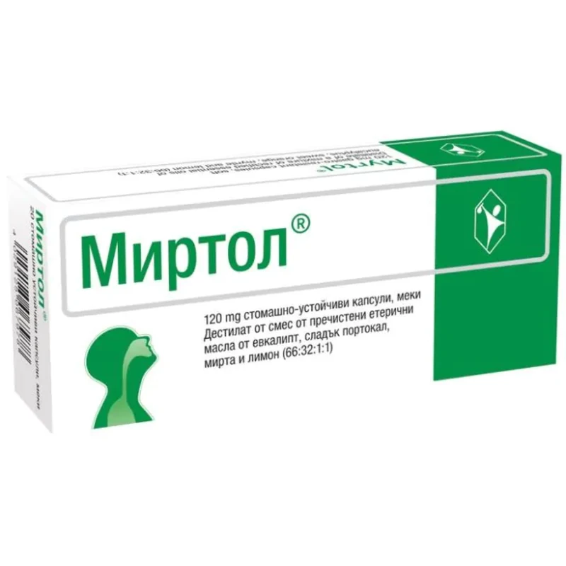 Миртол капсули при кашлица и хрема 120мг х20