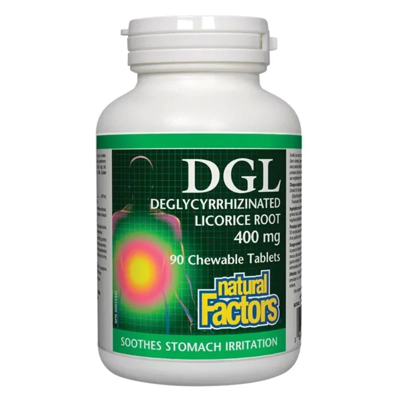 DGL Женско биле дъвчащи таблетки за добро храносмилане 400мг х90 Natural Factors