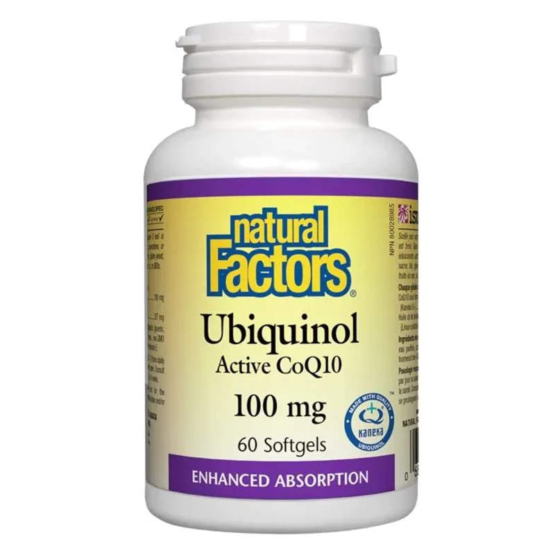 Убиквинол Активен Коензим Q10 капсули грижа за сърцето x60 Natural Factors