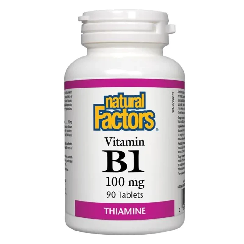 Витамин B1 таблетки за памет, концентрация и настроение 100мг х90 Natural Factors